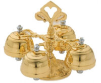 CARRILHAO C/ 4 SINOS DOURADO 18X14,5CM 640DT