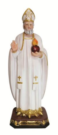 IMAGEM SANTO AGOSTINHO 20CM RESINA 3019  AVE MARIA