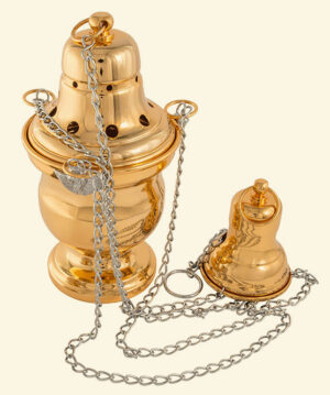 TURIBULO DOURADO TOTAL C/ ANJOS 12,7X24CM 800DT