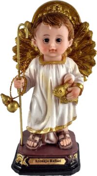 IMAGEM SAO RAFAEL ARCANJO 12,5CM RESINA 2881 AVE MARIA