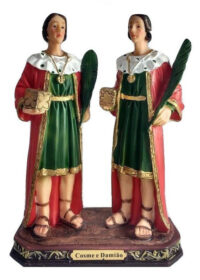 Imagem Sao Cosme e Damiao 17cm Resina 2654 Ave Maria