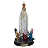 Imagem Nossa Senhora de Fatima com Pastores Resina 34cm Ref 2540 Ave Maria