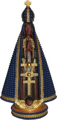 Imagem Nossa Senhora Aparecida 30cm Resina Perola 4501 Ave Maria