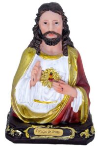 Imagem Busto Sagrado Coracao de Jesus Resina 10cm Ref 2642 Ave Maria
