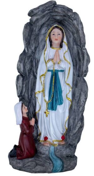 Imagem Nossa Senhora de Lourdes na Gruta 30cm Resina 4522 Ave Maria