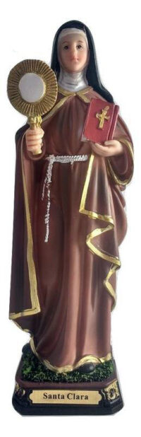Imagem Santa Clara 20cm Resina 3475 Ave Maria