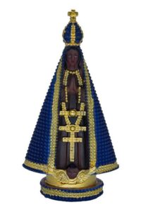 Imagem Nossa Senhora Aparecida 20cm Resina Perolas Ref 4500 Ave Maria