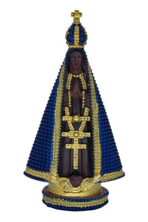Imagem Nossa Senhora Aparecida 20cm Resina Perolas Ref 4500 Ave Maria