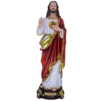 Imagem Sagrado Coracao de Jesus 20cm Resina Ref 4545 Ave Maria