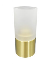 Castiçal Eletrico 11cm Niquel Vidro Fosco 146p