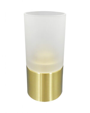 Castiçal Eletrico 11cm Niquel Vidro Fosco 146p