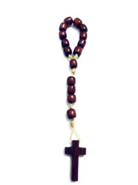 Dezena Mad 8mm C/ave Maria e Cristo sem Fecho Ref Dz02 Sta Rita