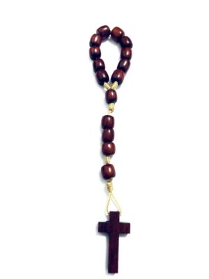 Dezena Mad 8mm C/ave Maria e Cristo sem Fecho Ref Dz02 Sta Rita