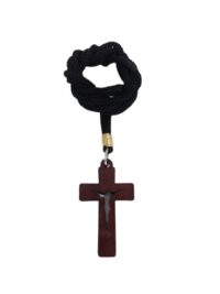 Crucifixo Madeira Vazado 40mm no Cordao Ref Cr10 Sta Rita