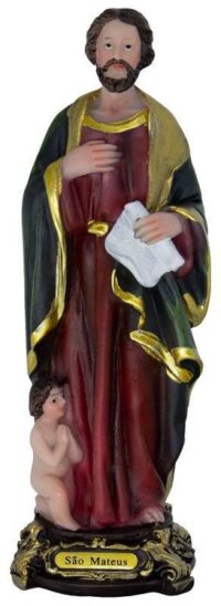 Imagem Sao Mateus 20cm Resina Ref 5058 Ave Maria