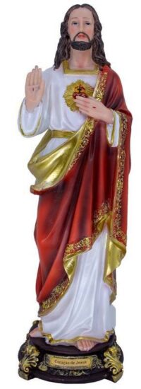 Imagem Sagrado Coracao de Jesus 40cm Resina 2186 Ave Maria