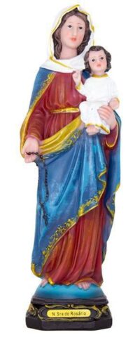 Imagem Nossa Senhora do Rosario 20cm Resina 2250 Ave Maria