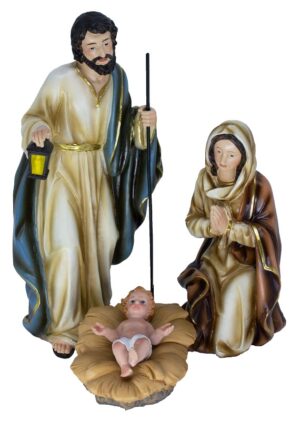 Imagem Sagrada Familia Presepio Resina 30cm Ref 5097 Ave Maria
