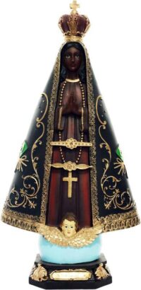 Imagem Nossa Senhora Aparecida Resina Ref 3673 25cm Ave Maria
