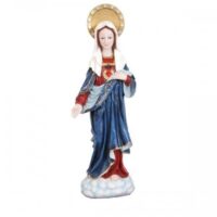 Imagem Sagrado Coração de Maria 8cm Manto Azul Resina Ref 28689 Zona Livre