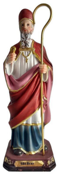Imagem Sao Braz 20cm Resina 2875 Ave Maria