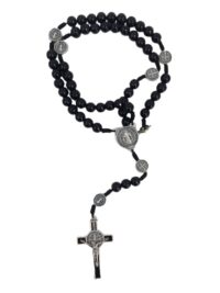 Colar Terco Mad Preta Sao Bento Ref 165814 8mm Cordao Res pr