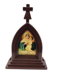 Capela Mae Rainha Base 18cm Marrom/dourado Ref Ar663 ps