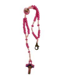Pulseira 025 Terco 3mm Infantil Rosa Ref 6x1-83