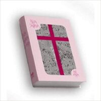 Biblia Sagrada com Lantejoula Media Capa Rosa