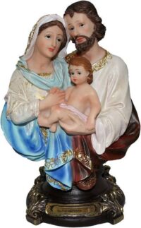 Imagem Busto Sagrada Familia 25cm Resina 4239 Ave Maria