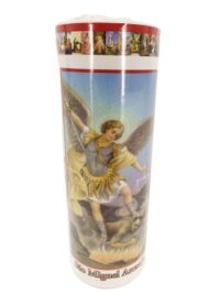 Vela 7 Dias C/ Imagem de Santos e Oracao 15x5,5cm