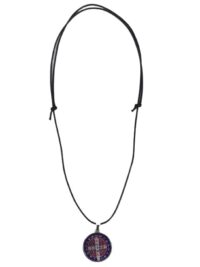 Cordao Medalha Sao Bento 29mm Foto Niquel com Folheto 18003203 Fernandas