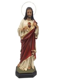 Sagrado Coracao de Jesus 63cm Colorido Olho de Vidro 1049