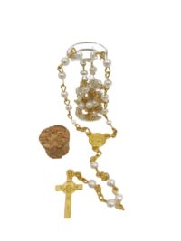 Colar Terco 025 Entremeio Sao Bento Perolado 4mm C/ Fecho Ref 2x9-6