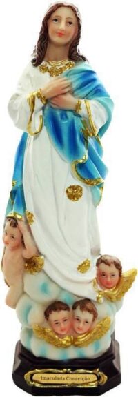 Imagem Imaculada Conceicao 40cm Resina 5394 Ave Maria
