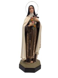 Santa Terezinha 60cm Resina Colorida Olho de Vidro 10150