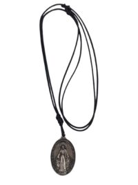 Cordao com Medalha Nsr das Gracas 45mm Niquelado Ref 185600904