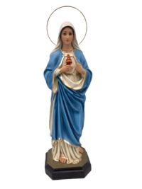 Imaculado Coracao de Maria Olho de Vidro 63cm Colorida Ref 10248