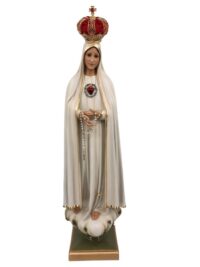 Imaculado Coracao de Fatima 120cm Olhos de Vidro e Coroa Metal 1061