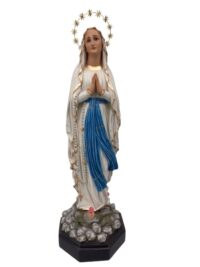 Nossa Senhora de Lourdes 65cm Colorida Olho de Vidro Ref 10287