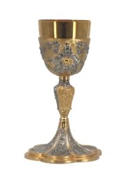 Calice Silver Jesus 26cm Detalhes Dourado com Alpaca Db380