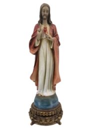 Imagem Sagrado Coracao de Jesus 40cm Fibra