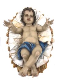 Imagem Menino Jesus na Manjedoura Fibra 40cm